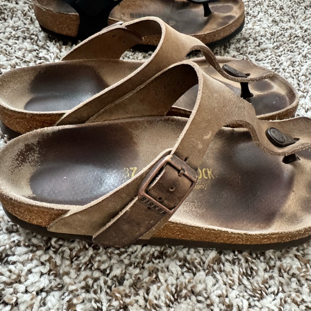 Birkenstock Gizeh Sandals in Tobacco Brown